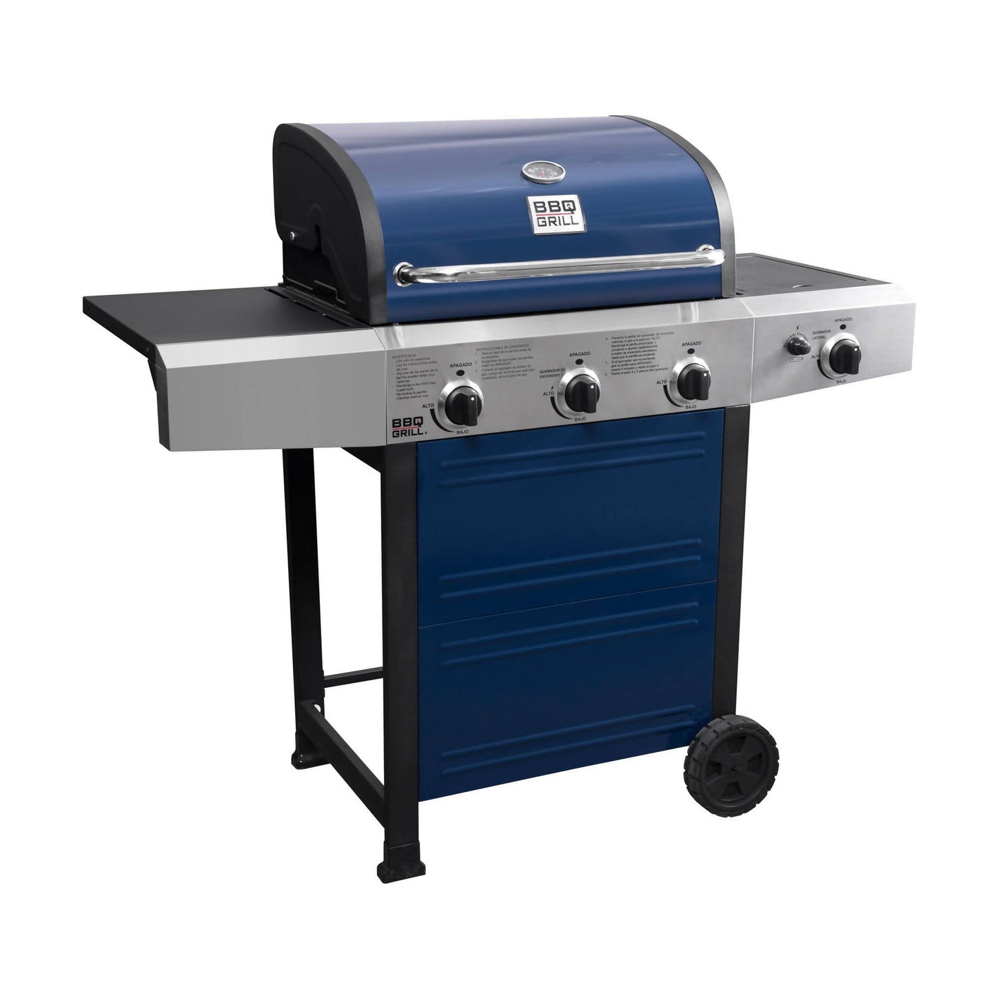 Parrilla Michigan 3 Quemadores + Quemador Lateral BBQ304GCBLUE5#Azul