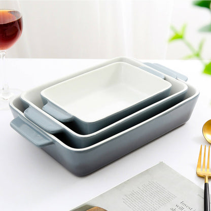 Set 3 Fuentes Cerámica para Horno3#Celeste